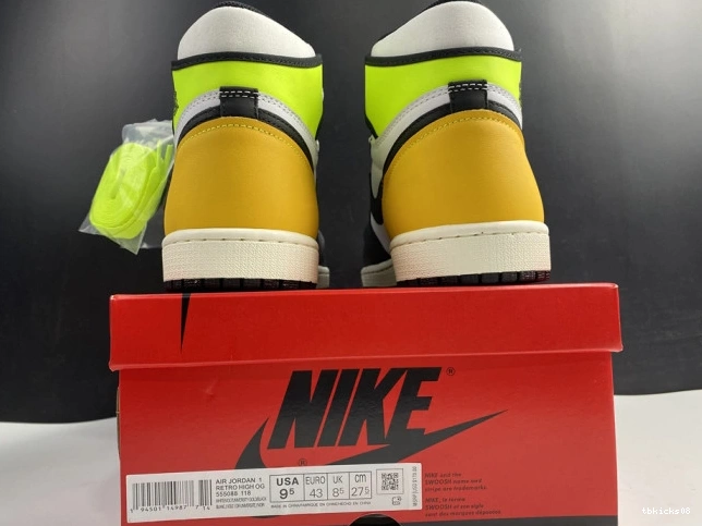 Cheap TBkick HIGH OG 1 'VOLT JORDAN RETRO AIR GOLD' 555088-118 0802